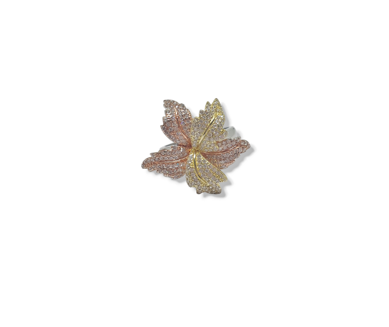 Anel Prata Flor Trocilor