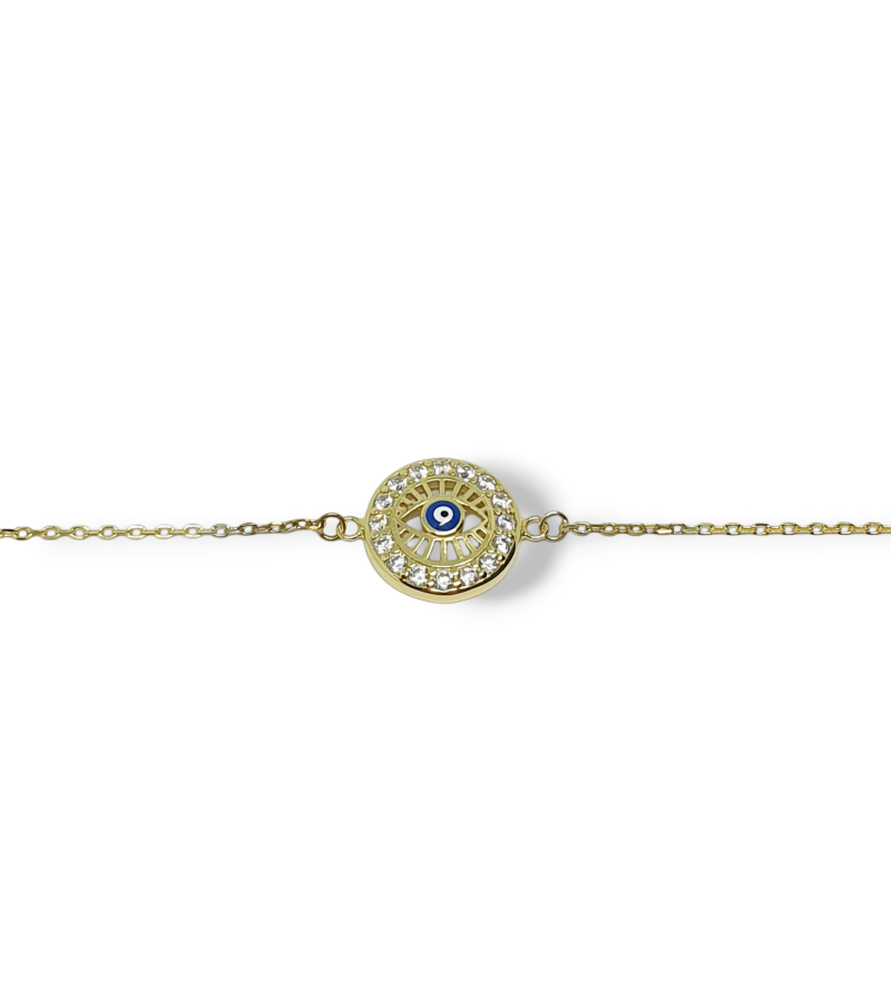 Pulseira Prata Dourada Olho - Image 2