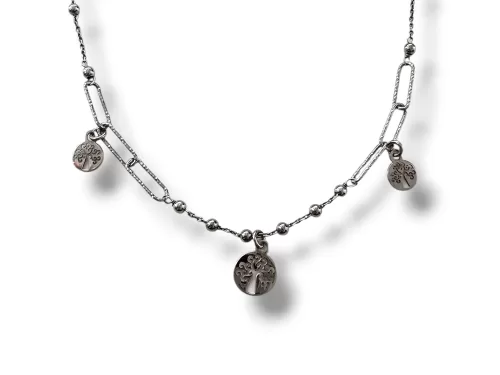 Fio Prata Pendentes Arvore da Vida