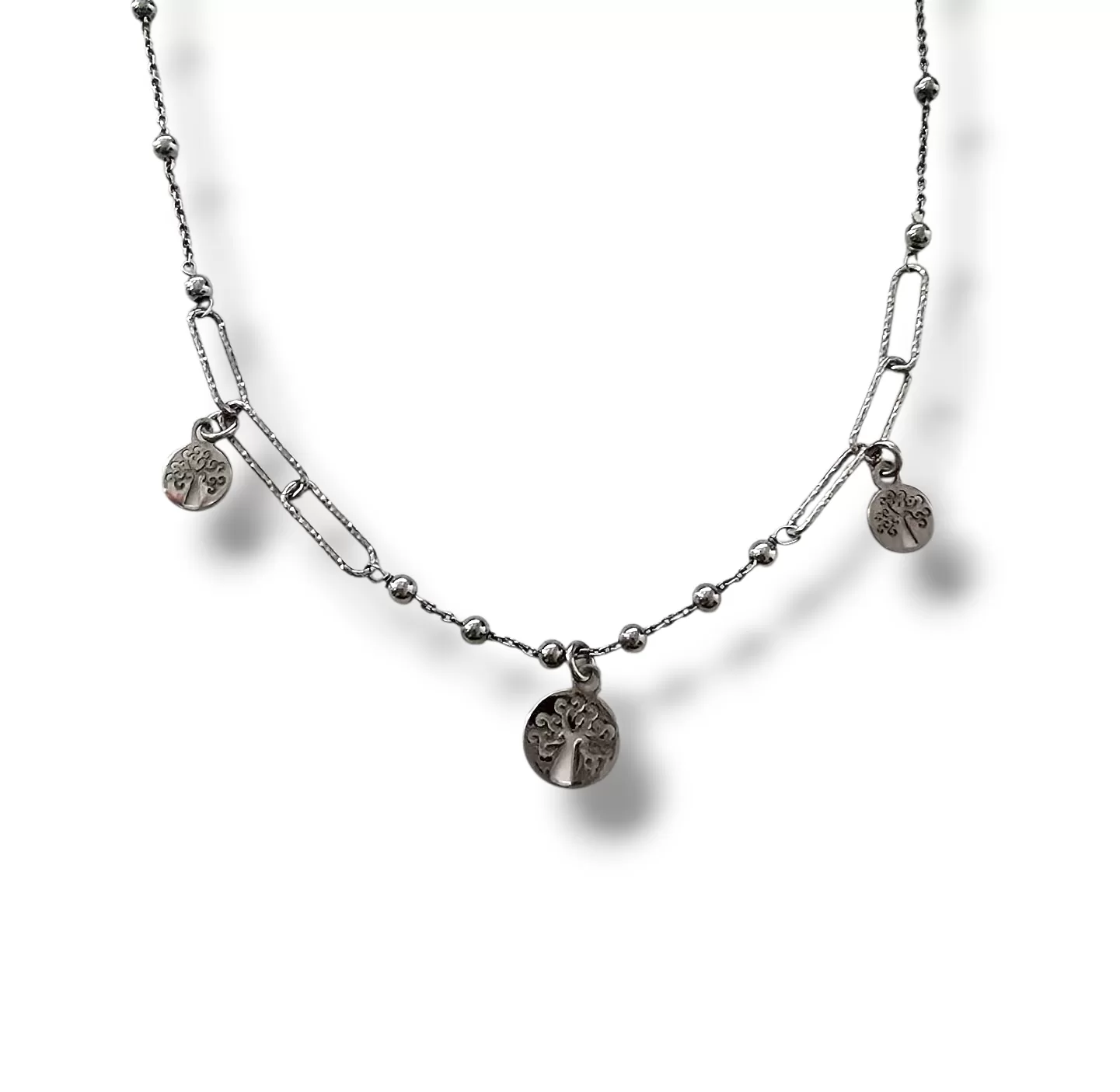 Fio Prata Pendentes Arvore da Vida