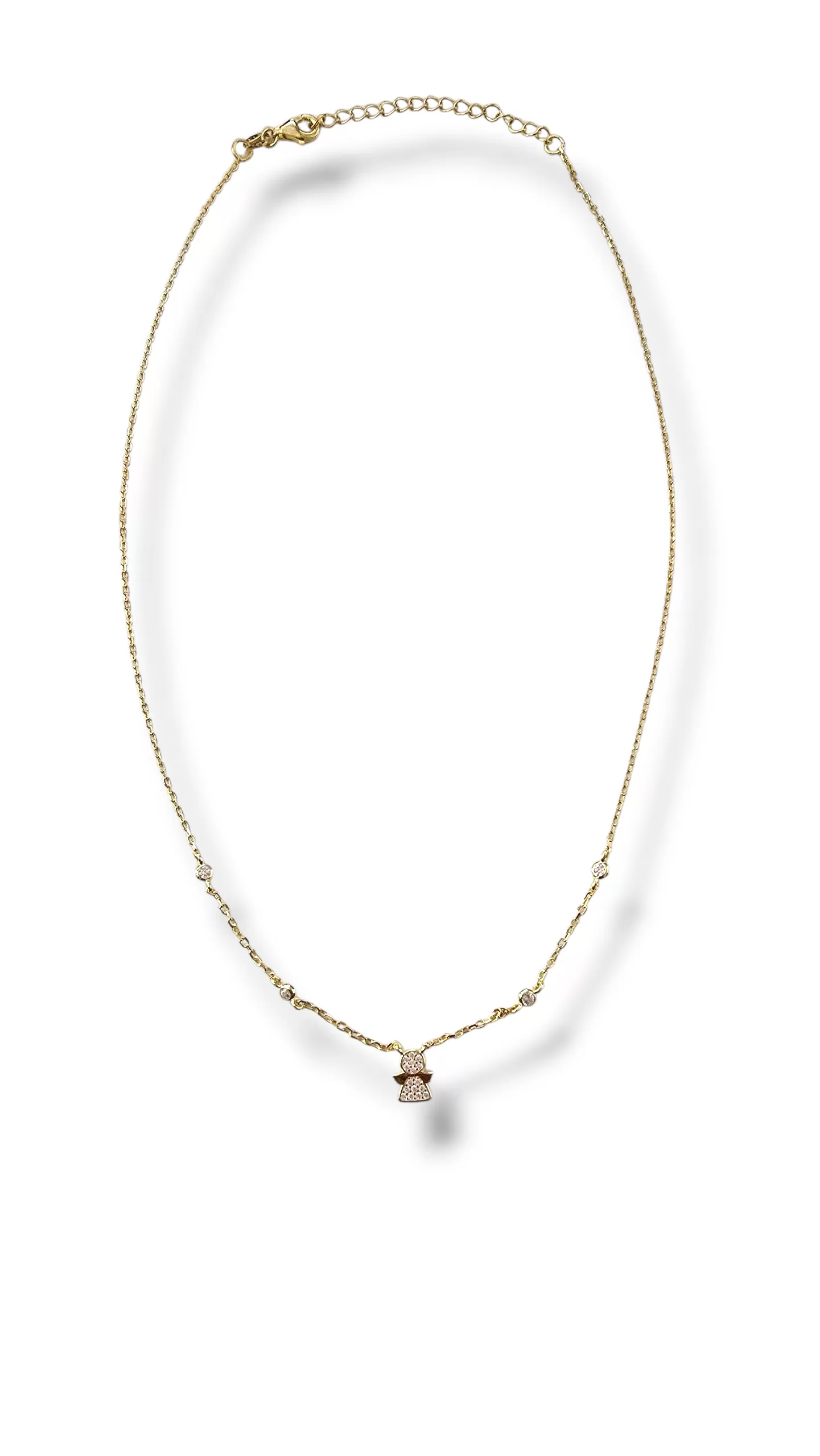 Colar Prata Dourada Anjo - Image 2