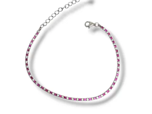 Pulseira Riviera Rosa a Branca