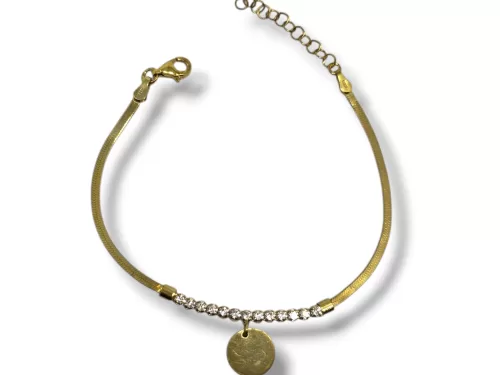 Pulseira Prata Dourada Riviera Fita