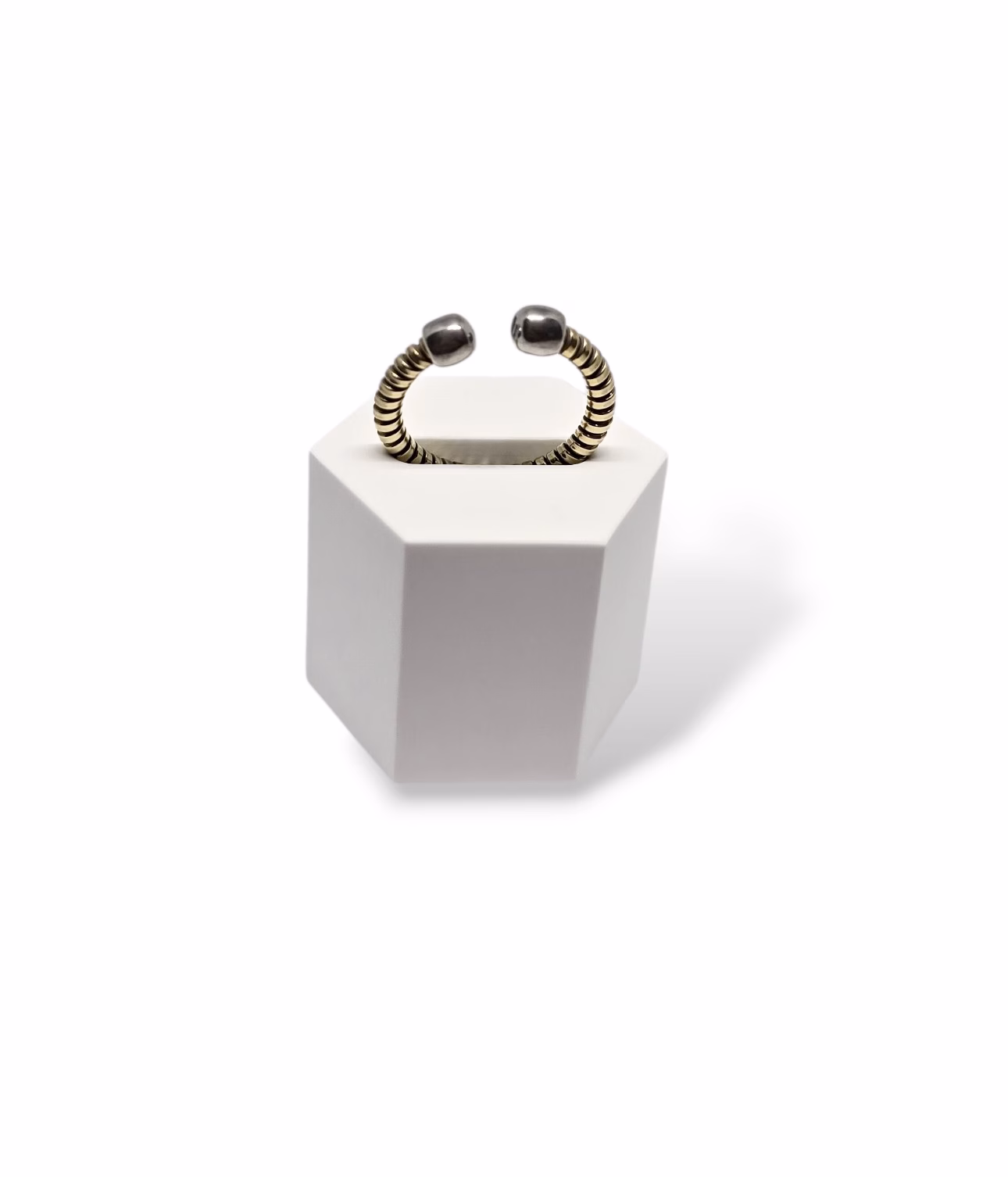 Anel Prata Bicolor - Image 2